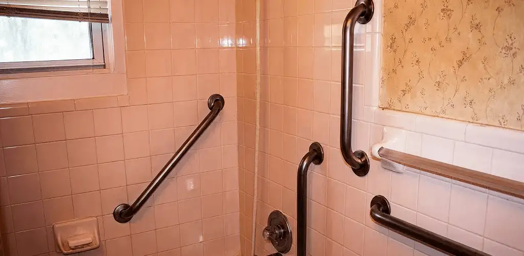 Shower grab bar installation for bathroom safety and accessibility in Jersey City, NJ