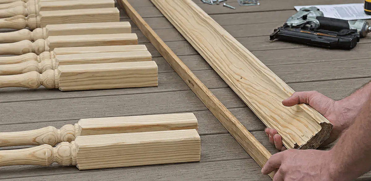 Handrail installation materials and wood components for stair rail work in Jersey City, NJ